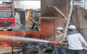 हरियाणा के बावल सेफ्टी गोदाम में लगी भंयकर आग, लाखों रूप्ए का सामान जलकर राख