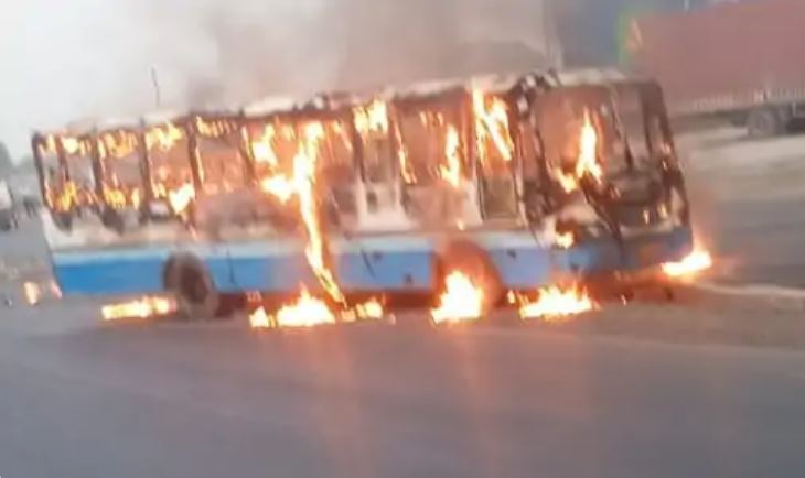 FIRE IN BUS