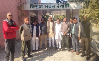 Haryana: Farmers Union called emergency meeting in Rewari, will leave for Khanori border on Monday.