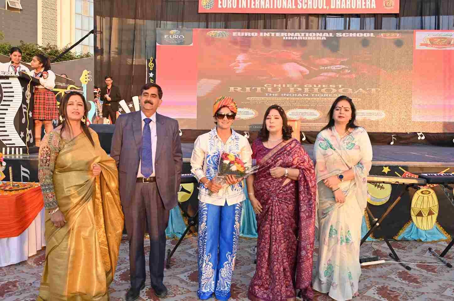 टाइग्रेस ऑफ इंडिया” रीतू फोगाट बनीं यूरो इंटरनेशनल स्कूल, धारूहेड़ा के वार्षिक उत्सव ‘तथास्तु’ की मुख्य अतिथि 