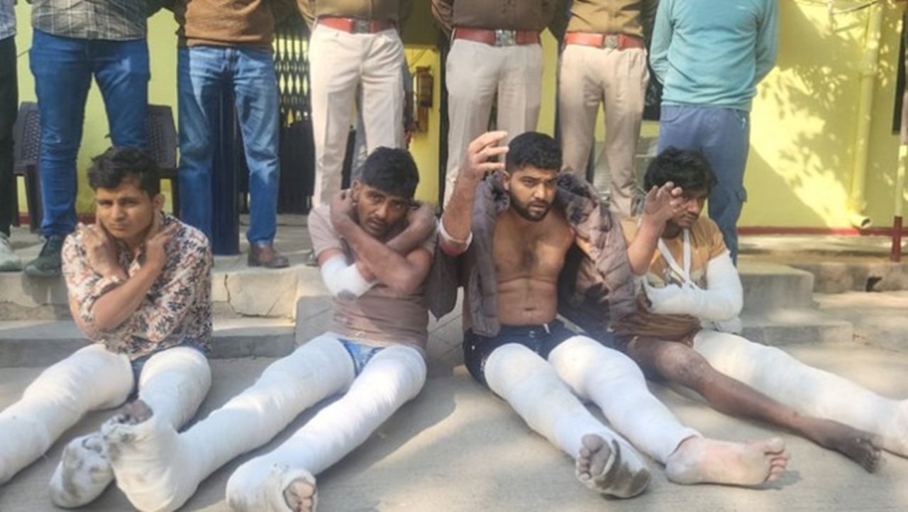 भिवाड़ी में गोतस्करों व पुलिस के बीच हुई झडप, चार गोतस्कर काबू