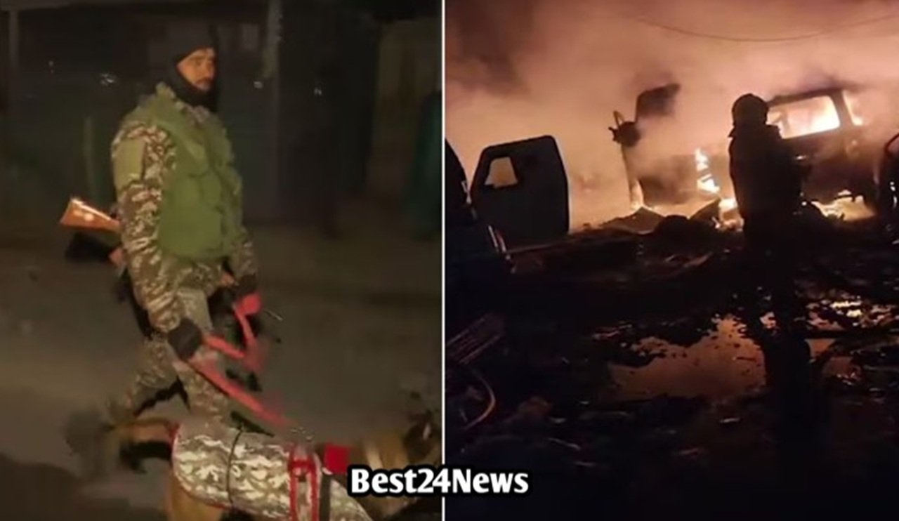 श्रीनगर के नौगाम पुलिस स्टेशन में बलास्ट