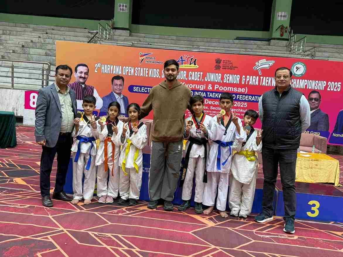 2nd हरियाणा स्टेट ओपन ताइक्वांडो चैंपियनशिप में रेवाड़ी के खिलाड़ियों का शानदार प्रदर्शन