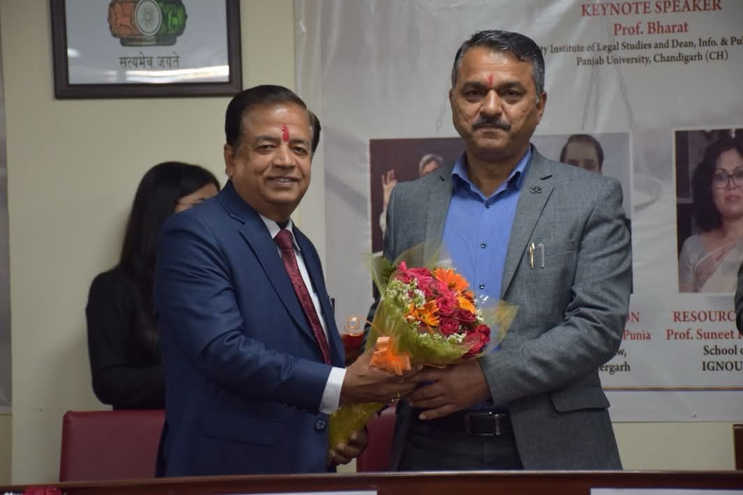 A one-day national law conference was organized at IGU Rewari.