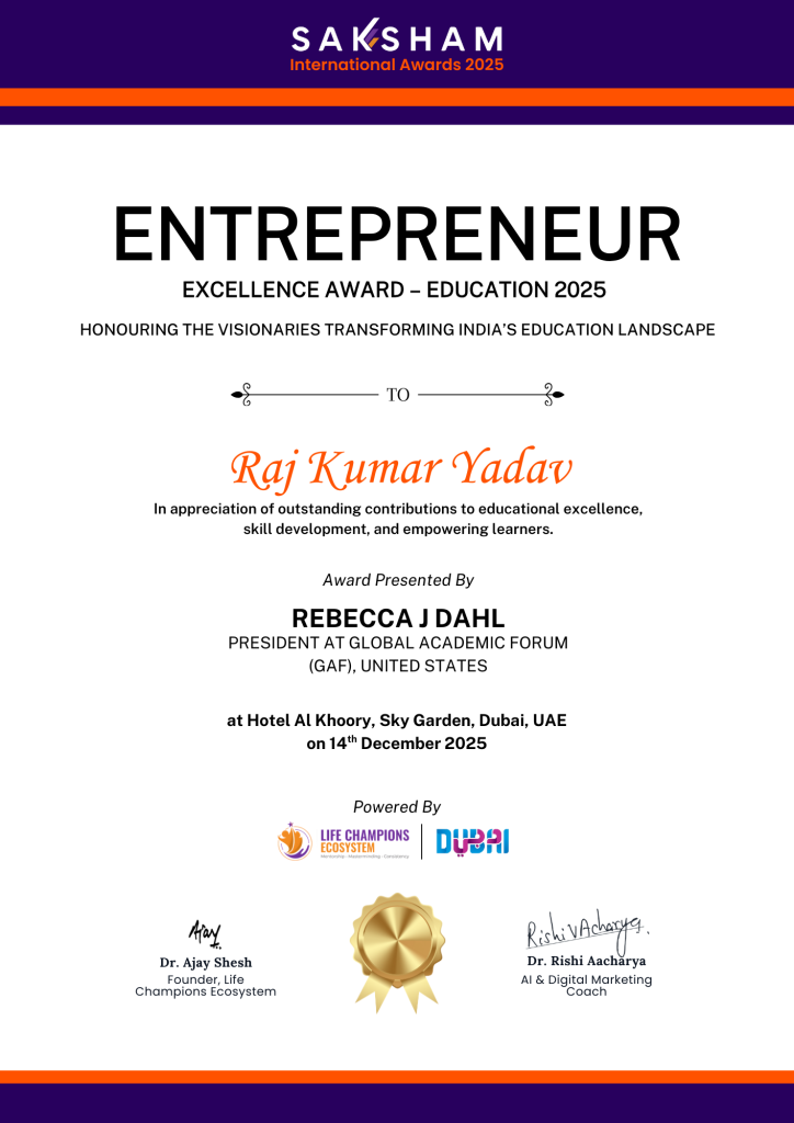  दुबई में आयोजित 'सक्षम समिट 2025' में रेवाड़ी के इस उद्यमी को मिला 'इंटरनेशनल बिजनेस एक्सीलेंस अवॉर्ड', जानिए कौन है वो