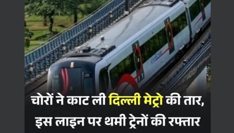 Breaking News: चोरो ने काट ली दिल्ली मेट्रो की तार, इस लाईन पर थमी मेट्रो की रफ्तार