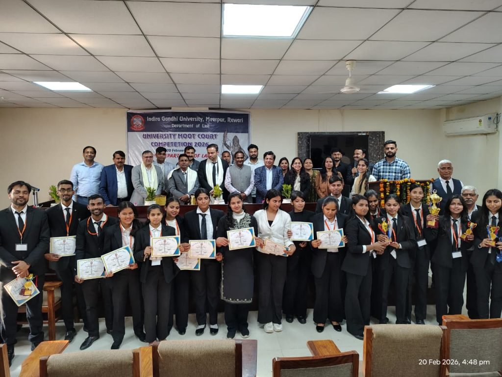 आईजीयू रेवाड़ी में मूट कोर्ट प्रतियोगिता आयोजित, जानिए कौन बने विजेता