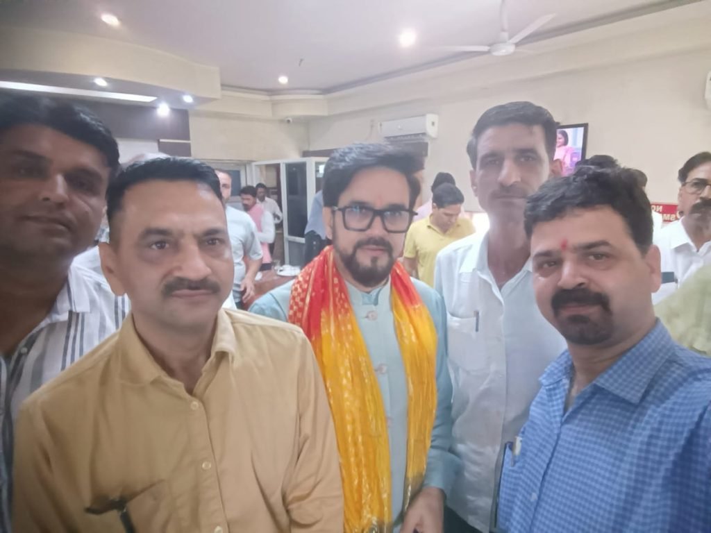 पूर्व केंद्रीय मंत्री Anurag Singh Thakur का धारूहेड़ा में भव्य स्वागत