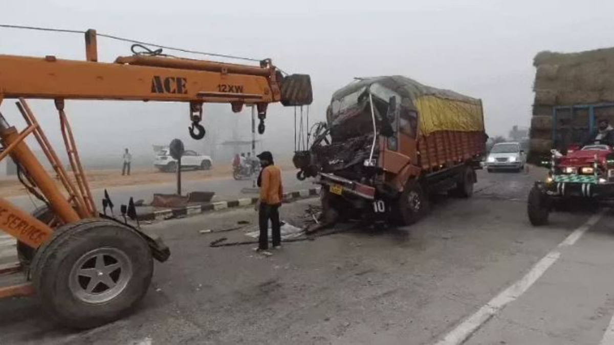 Yamunanagar Highway Accident: Eight Vehicles Collide in Dense Fog