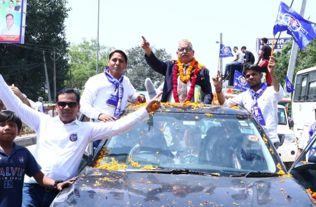 अंबेडकर जयंती पर धारूहेड़ा में निकाली शोभा यात्रा