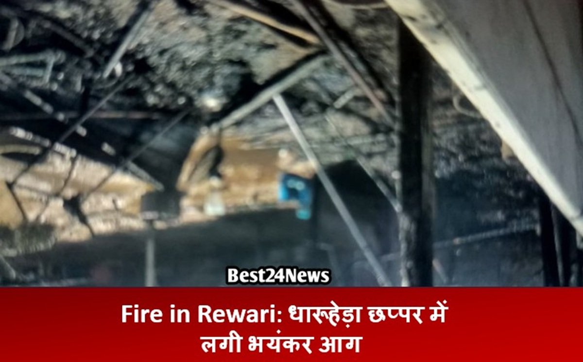 Fire in Rewari: धारूहेड़ा छप्पर में लगी भयंकर आग