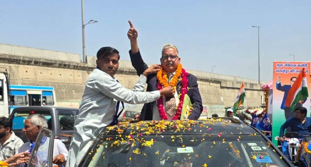 अंबेडकर जयंती पर धारूहेड़ा में निकाली शोभा यात्रा