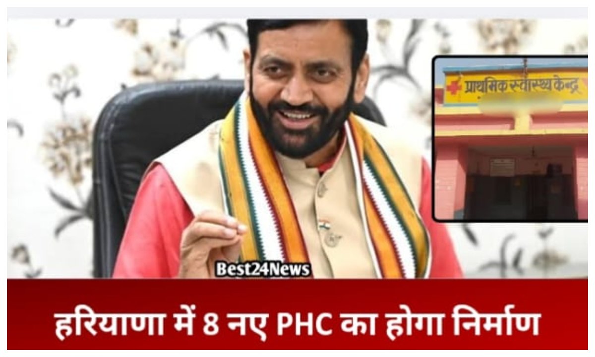 हरियाणा के इन जिलों में 8 नए PHC का होगा निर्माण