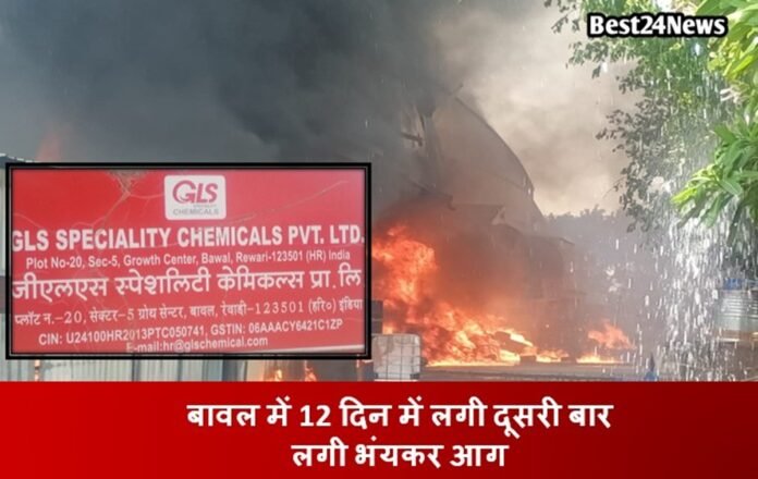 Bawal Fire News: 12 दिन में लगी दूसरी बार लगी भंयकर आग, कई कर्मचारी झुलसे