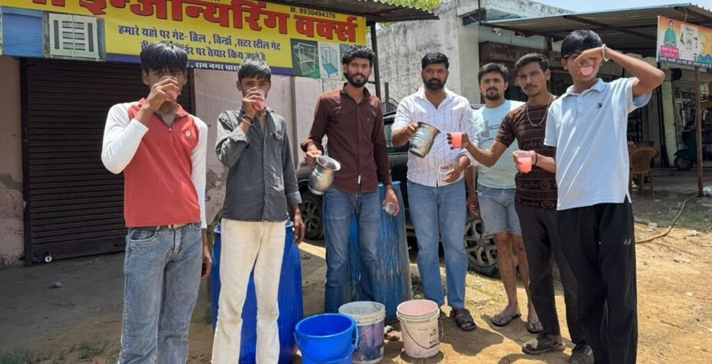 धारूहेड़ा में श्रद्धालुओं ने लगाई छबील