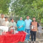 धारूहेड़ा में गर्मी के चलते मीठे पानी की छबील लगाई