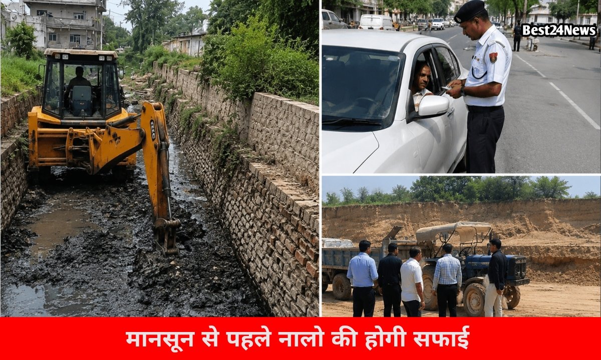 मानसून से पहले नालों की सफाई तेज, सड़क सुरक्षा और अवैध खनन पर भी सख्ती