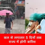 आज सुहाना रहेगा मौसम, कल से राज्य में होगी बारिश, पढ़े IMD का अलर्ट
