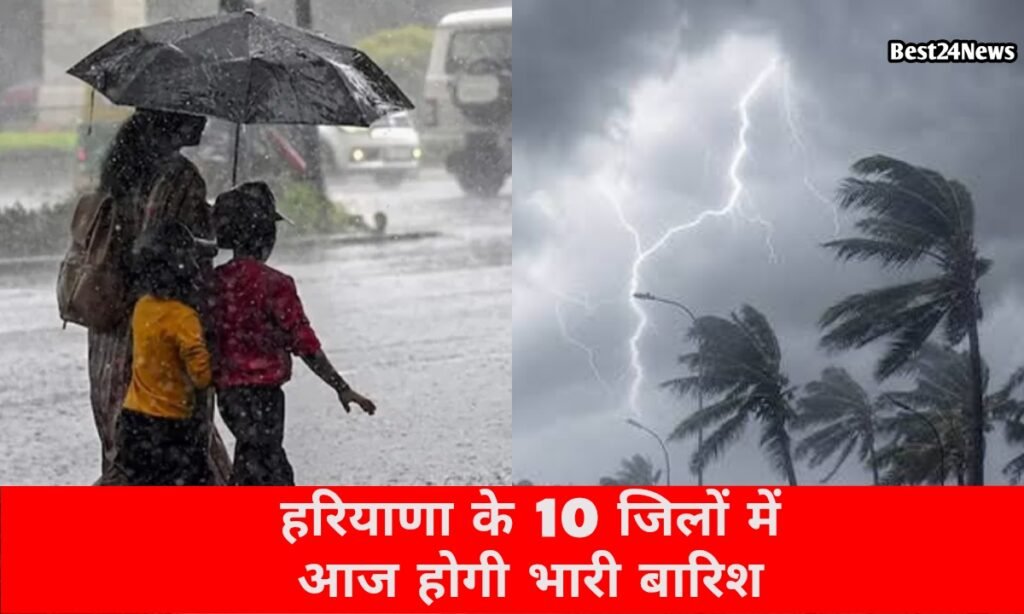 इन 10 जिलों में भारी बारिश का अलर्ट, 60km/h रफ्तार से चलेगी तूफानी हवाएं