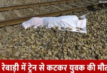 Rewari Train Accident: ट्रेन की चपेट में आने से हुई व्यक्ति की मौत, अभी तक नहीं हो पाई पहचान ट्रेन की चपेट में आने से हुई व्यक्ति की मौत, अभी तक नहीं हो पाई पहचान