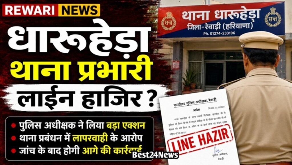 Rewari News: Dharuhera Station House Officer Sent to District Lines?