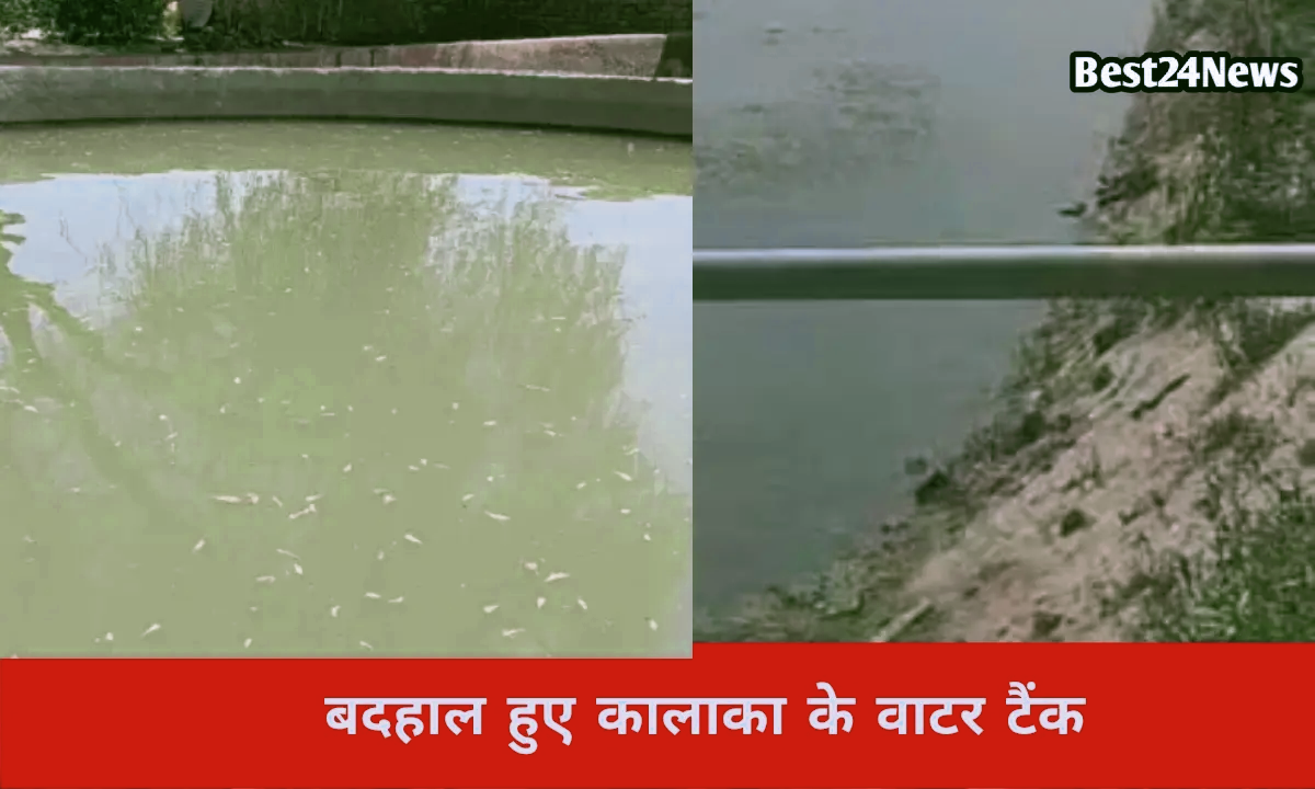 सफाई के अभाव में बदहाल हुए कालाका के वाटर टैंक, बढ़ा बिमारी का खतरा