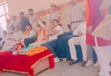 धारूहेड़ा: गुरूग्राम के विधायक मुकेश शर्मा ने चेयरमैन प्रत्याशी अजय जांगडा के लिए धारूहेडा में मांगे वोट