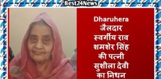 Dharuhera News: समाजसेविका सुशीला देवी का निधन Dharuhera News: समाजसेविका सुशीला देवी का निधन
