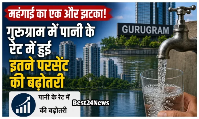 महंगाई का एक और झटका, गुरुग्राम में पानी के रेट में हुई इतने परसेंट के बढ़ोतरी, देखें