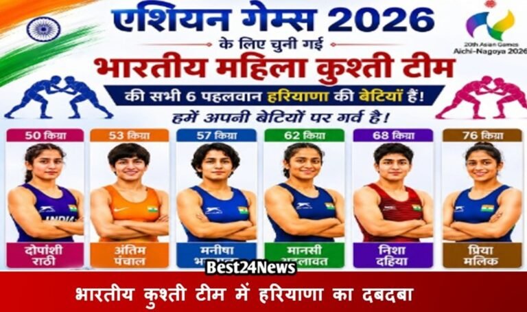 Asian Games 2026: भारतीय कुश्ती टीम में हरियाणा का दबदबा,   जाने खिलाडियों के नाम ?