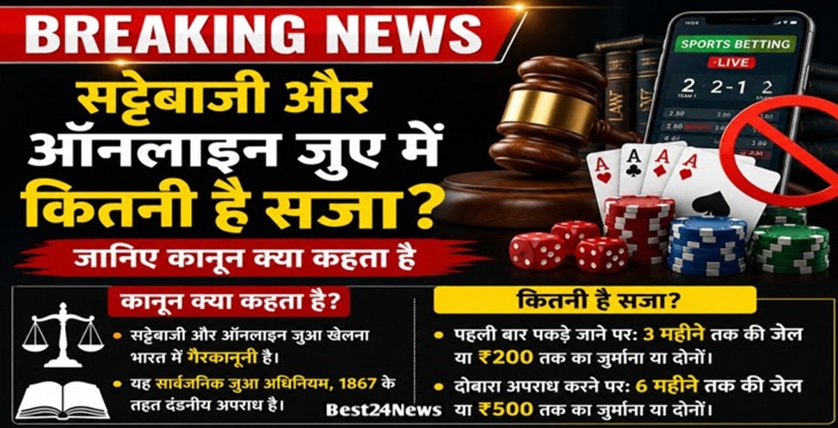 सट्टेबाजी और ऑनलाइन जुए में कितनी है सजा