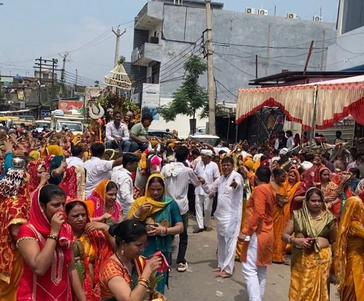 धारूहेडा: भगवान जगन्नाथ की निकाली भव्य शोभायात्रा