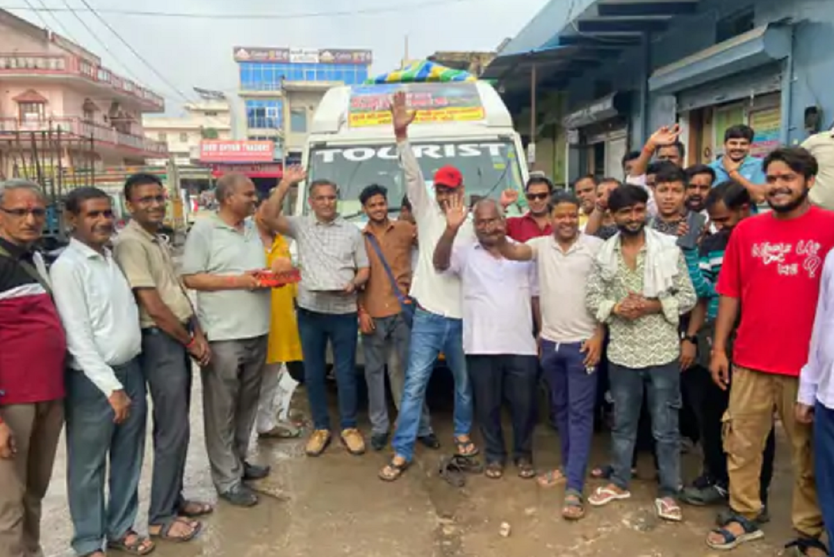 बाबा अमरनाथ के दर्शन के लिए रवाना हुआ भिवाडी से जत्था