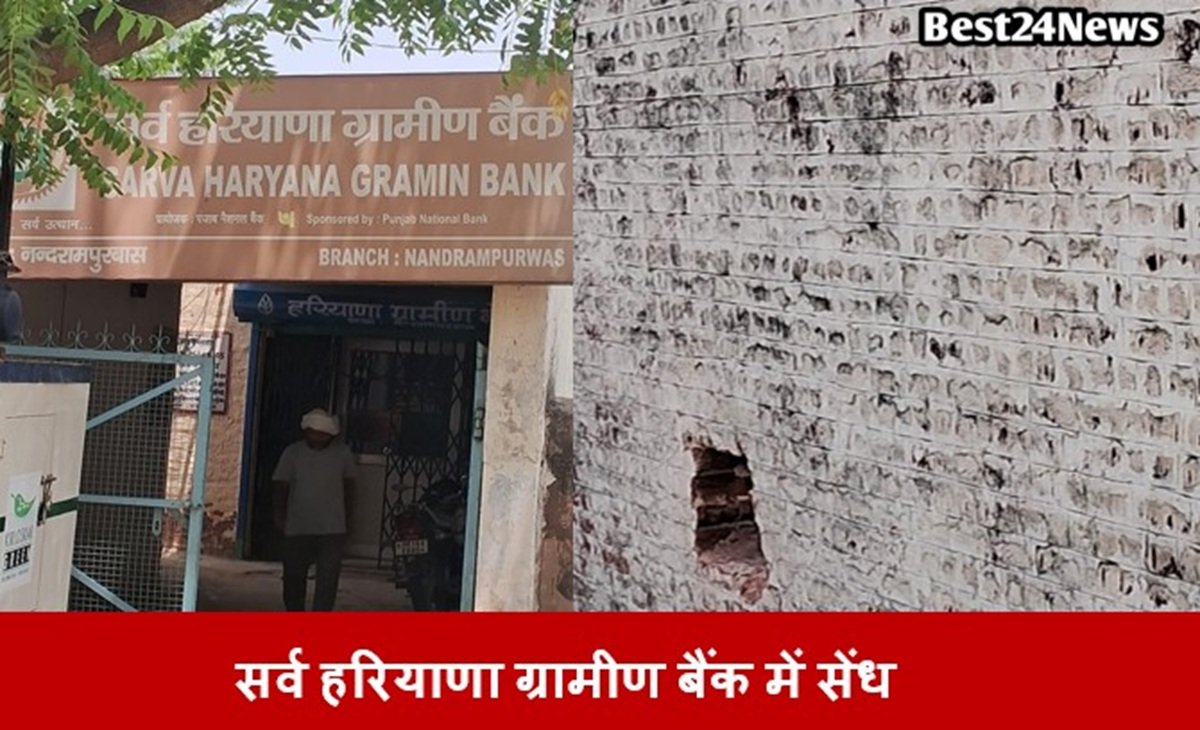 धारूहेड़ा: सर्व हरियाणा ग्रामीण बैंक में सेंध, सीसीटीवी में कैद हुई चोर की फोटोज