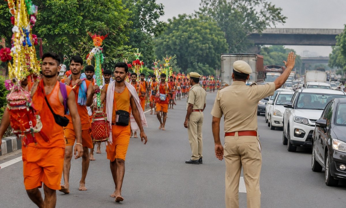 गुरुग्राम में कांवड़ यात्रा के दौरान ट्रैफिक संभालने की तैयारी
