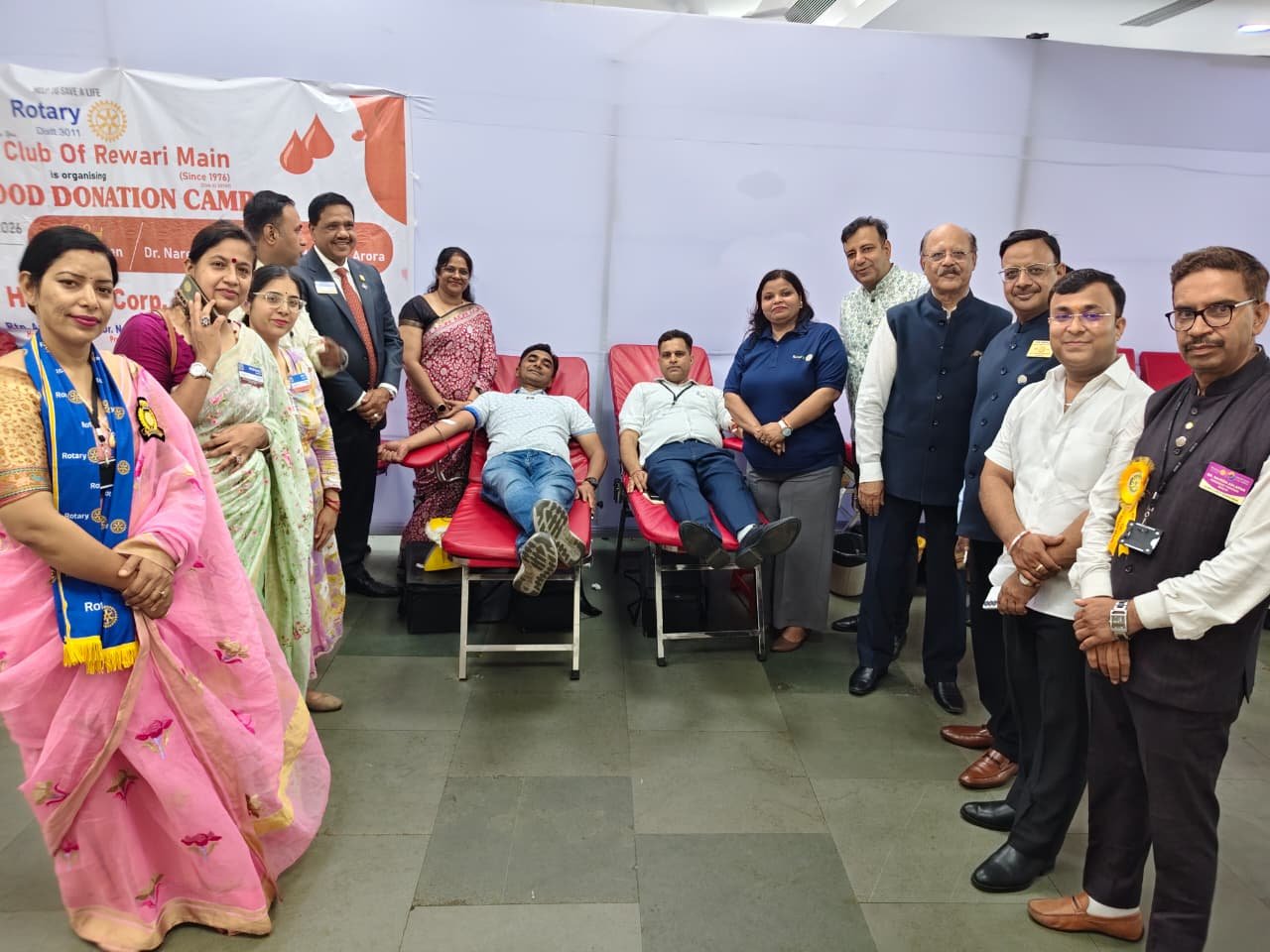धारूहेड़ा स्थित हीरो मोटोकॉर्प (Hero MotoCorp) प्लांट में एक विशाल स्वैच्छिक रक्तदान शिविर