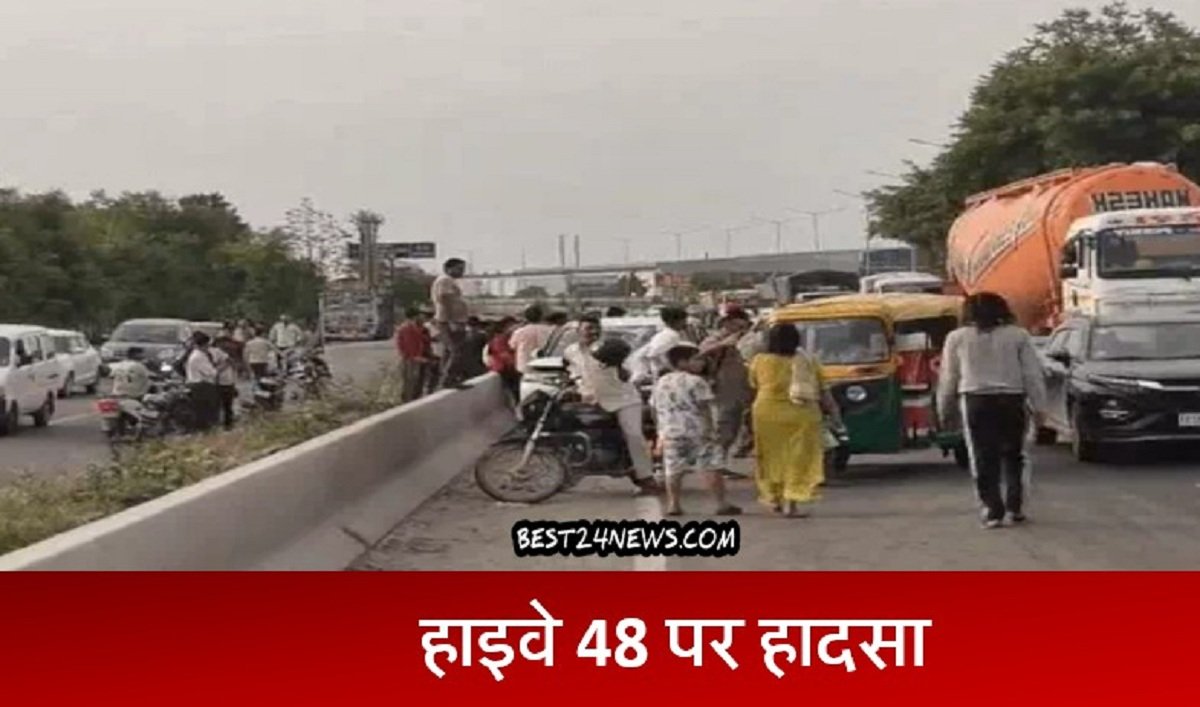 हाइवे 48 पर हादसा: खाटू से लौट रहा परिवार हुआ घायल
