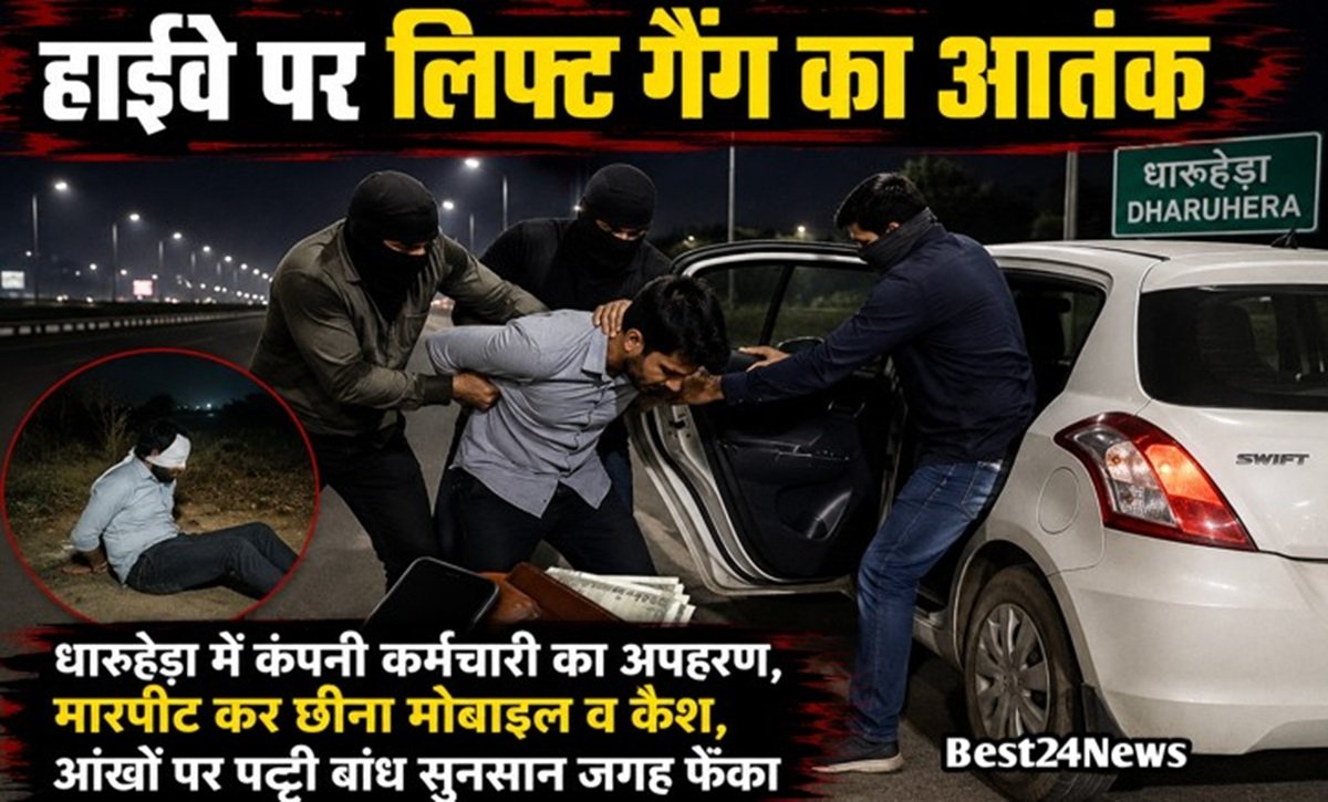बहरोड़ छोड़ने का झांसा देकर स्विफ्ट कार सवार बदमाशों ने उसका अपहरण कर लिया