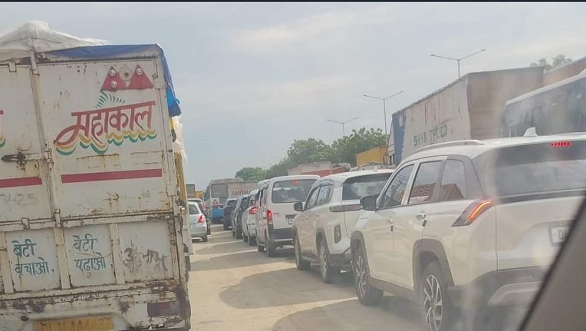 NH 48: दिल्ली जयपुर हाईवे पर फिर लगा 20 किलोमीटर जाम
