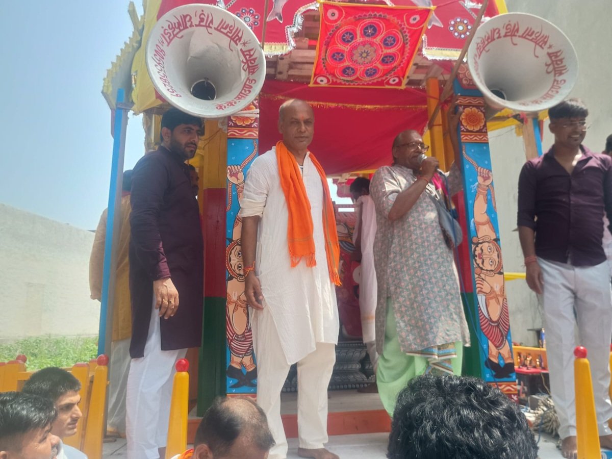  धारूहेड़ा में श्रद्धा और उत्साह के साथ निकाली गई भगवान जगन्नाथ की भव्य रथ यात्रा