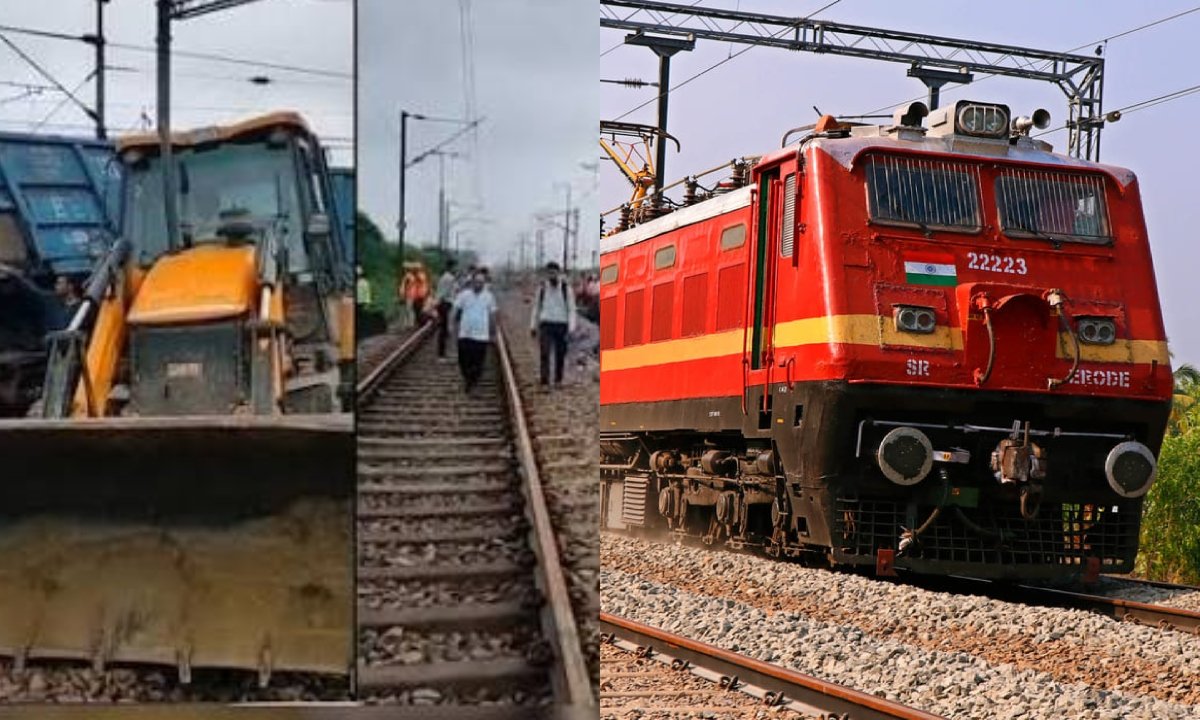 साहिबाबाद में मालगाड़ी बेपटरी