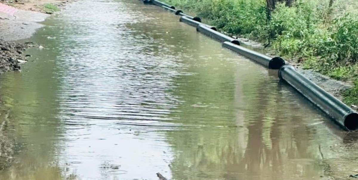 धारूहेड़ा: डूंगरवास से रसगन मार्ग बना तालाब