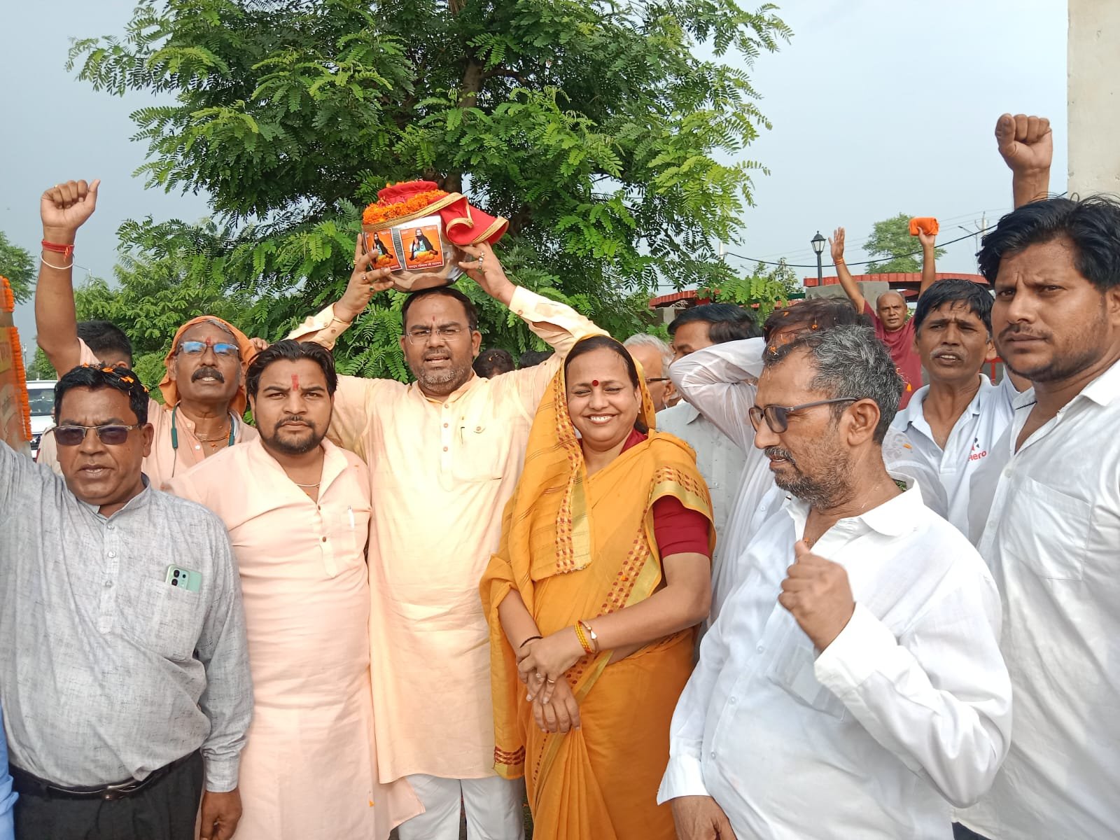 गुरुग्राम से चली भव्य कलश यात्रा का धारूहेड़ा में हुआ स्वागत
