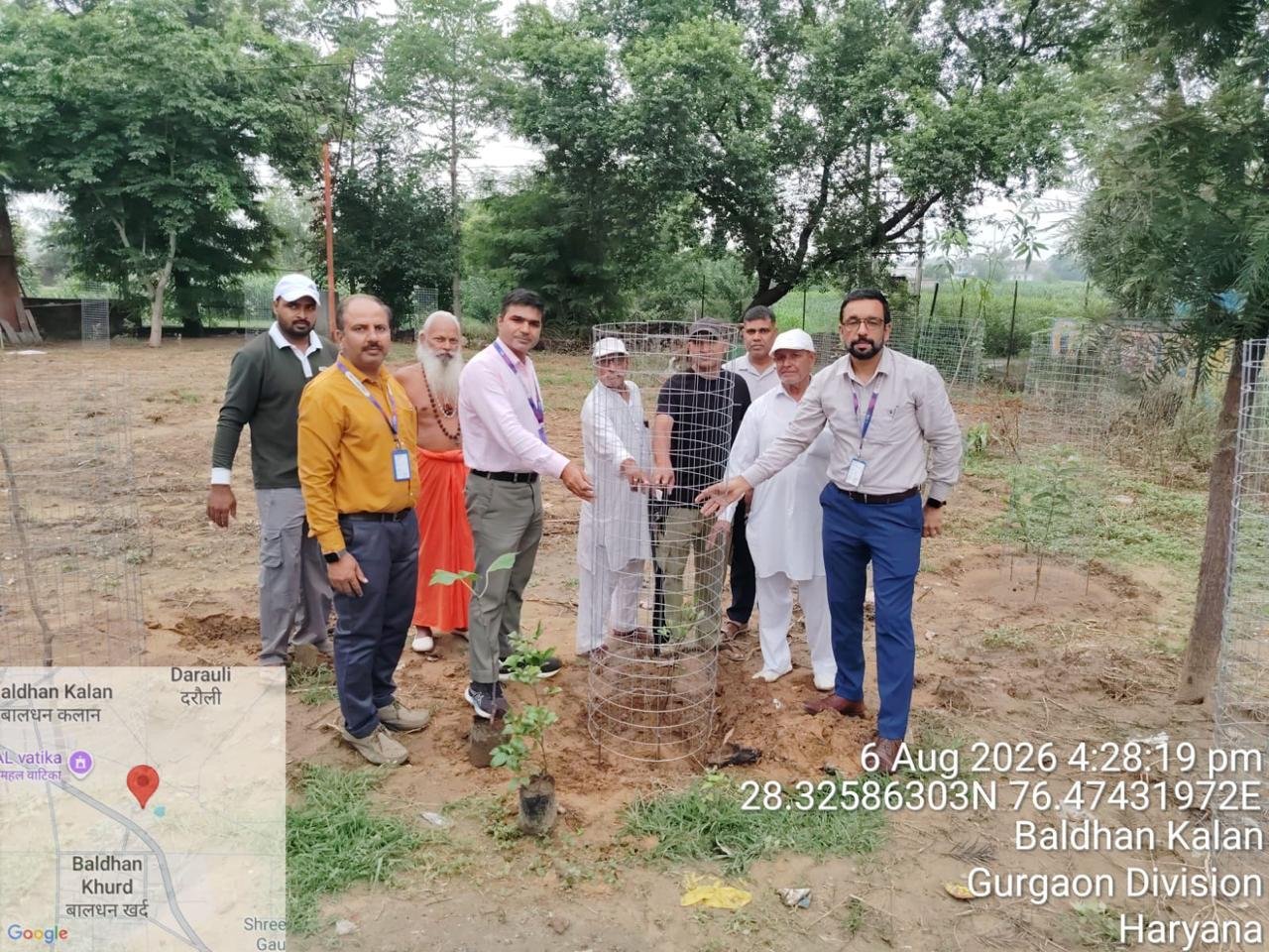 बाल्धन खुर्द में हरियाली का महाअभियान: एसबीआई जाटूसाना शाखा ने लगाए 1400 पौधे