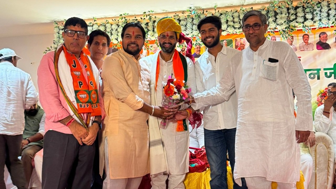  भाजपा किसान मोर्चा के प्रदेश अध्यक्ष महेश चौहान का धारूहेड़ा में भव्य स्वागत