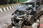 Accident in Dharuhera: कापड़ीवास भिवाड़ी रोड पर थार ट्रक से टकराई