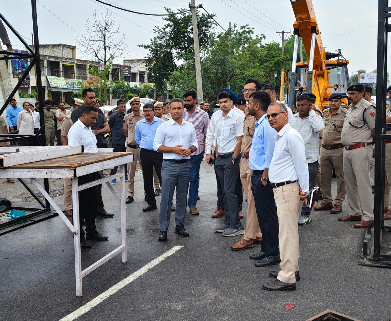 रेवाड़ी हाफ मैराथन : DC-SP  ने किया आयोजन स्थल का निरीक्षण