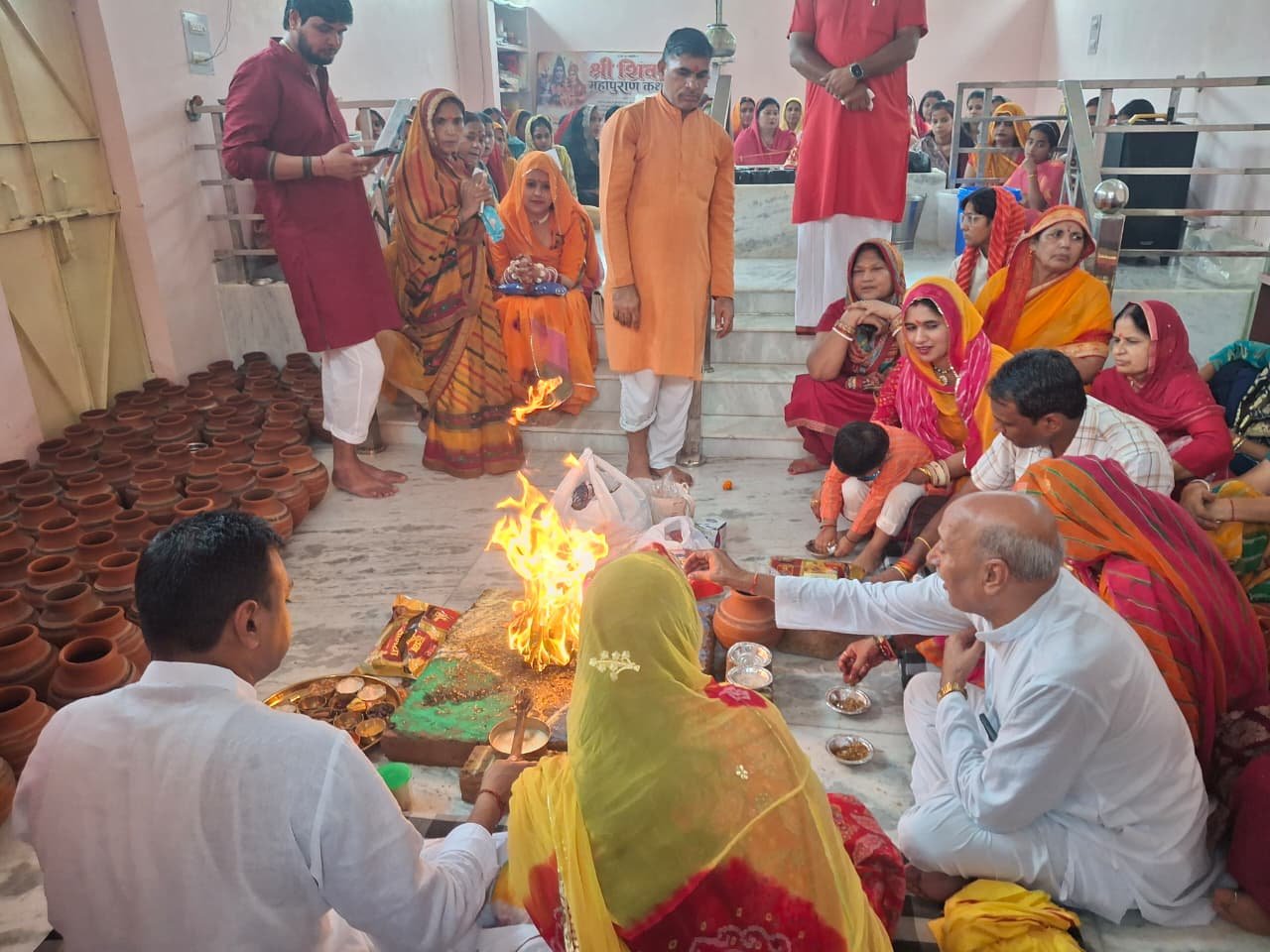नर्मदेश्वर मंदिर में बजरंग बली की मूर्ति प्राण-प्रतिष्ठा