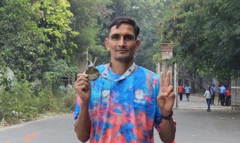 राष्ट्रीय एथलेटिक्स में महेंद्रगढ के संदीप कुमार ने मैराथन रेस वॉक में जीता स्वर्ण पदक